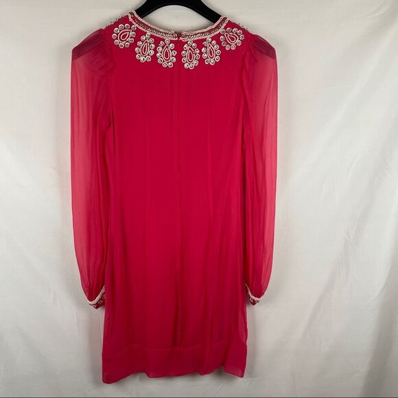 FCUK French Connection Bex Beaded Dress silk size 2 - Picture 8 of 10